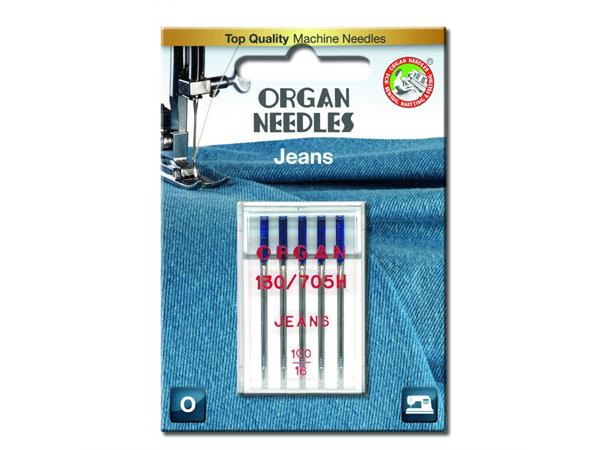 Symaskinnåler Organ Needles Jeans-nåler 100/16