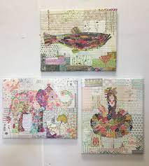 Teeny Tiny Collage Patterns -  Fisk, Elefant, Kjole